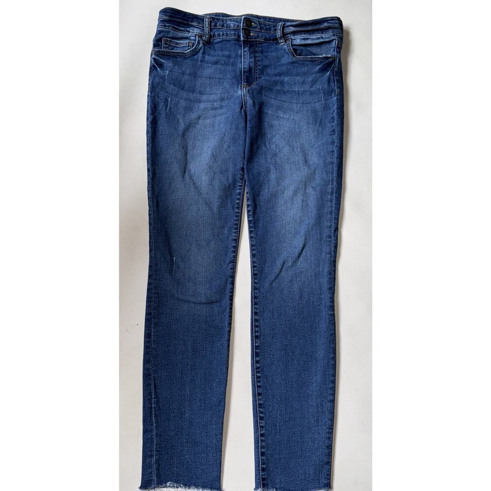 KUT from the Kloth High Rise Toothpick Skinny Jeans Size 12 Blue Ankle